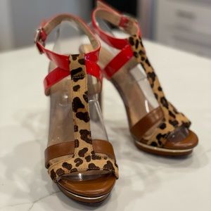 Antonio Melani animal print heels, size 9.5 M